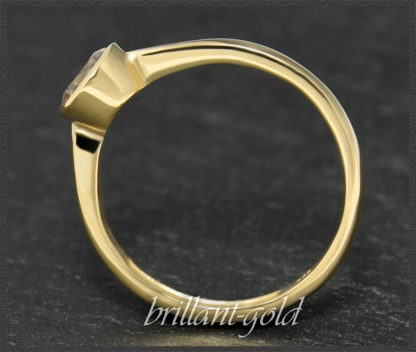 Gold Brillant Ring 0,69ct VS1; 585 Gelbgold